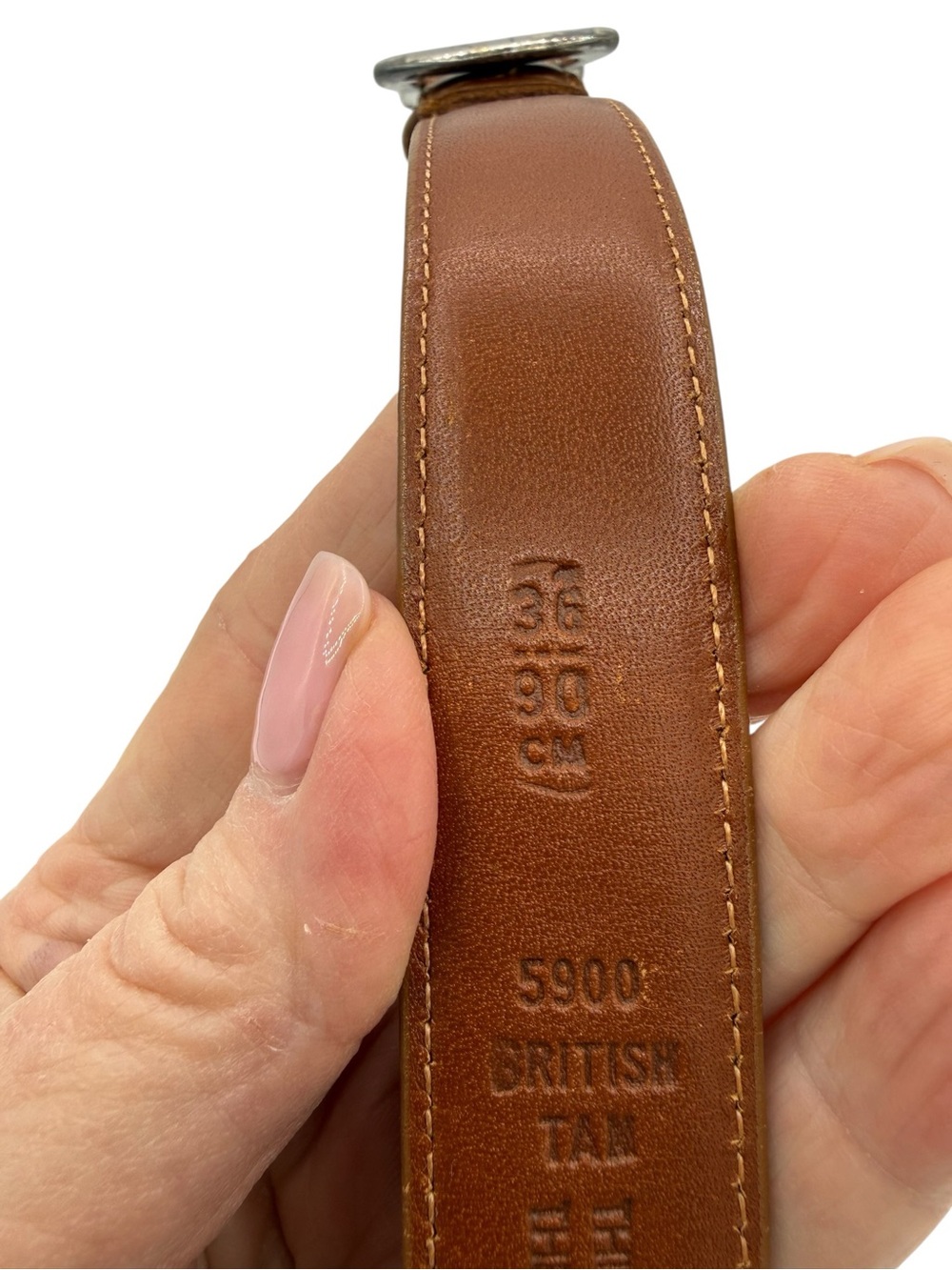 Coach English Bridle Leather Belt British Tan 36 - Picture 8 of 16